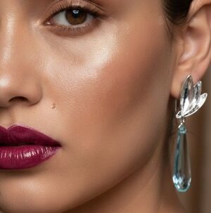 Fantasy Blue Crystal Earrings